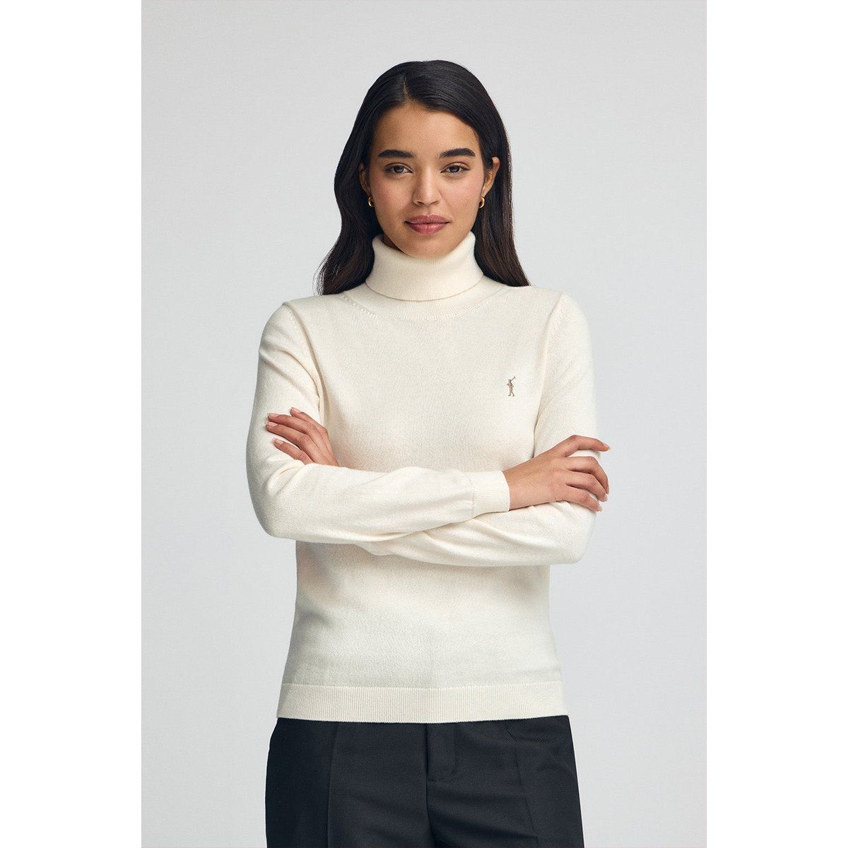 Klassischer Rollkragenpullover aus Wollmischung