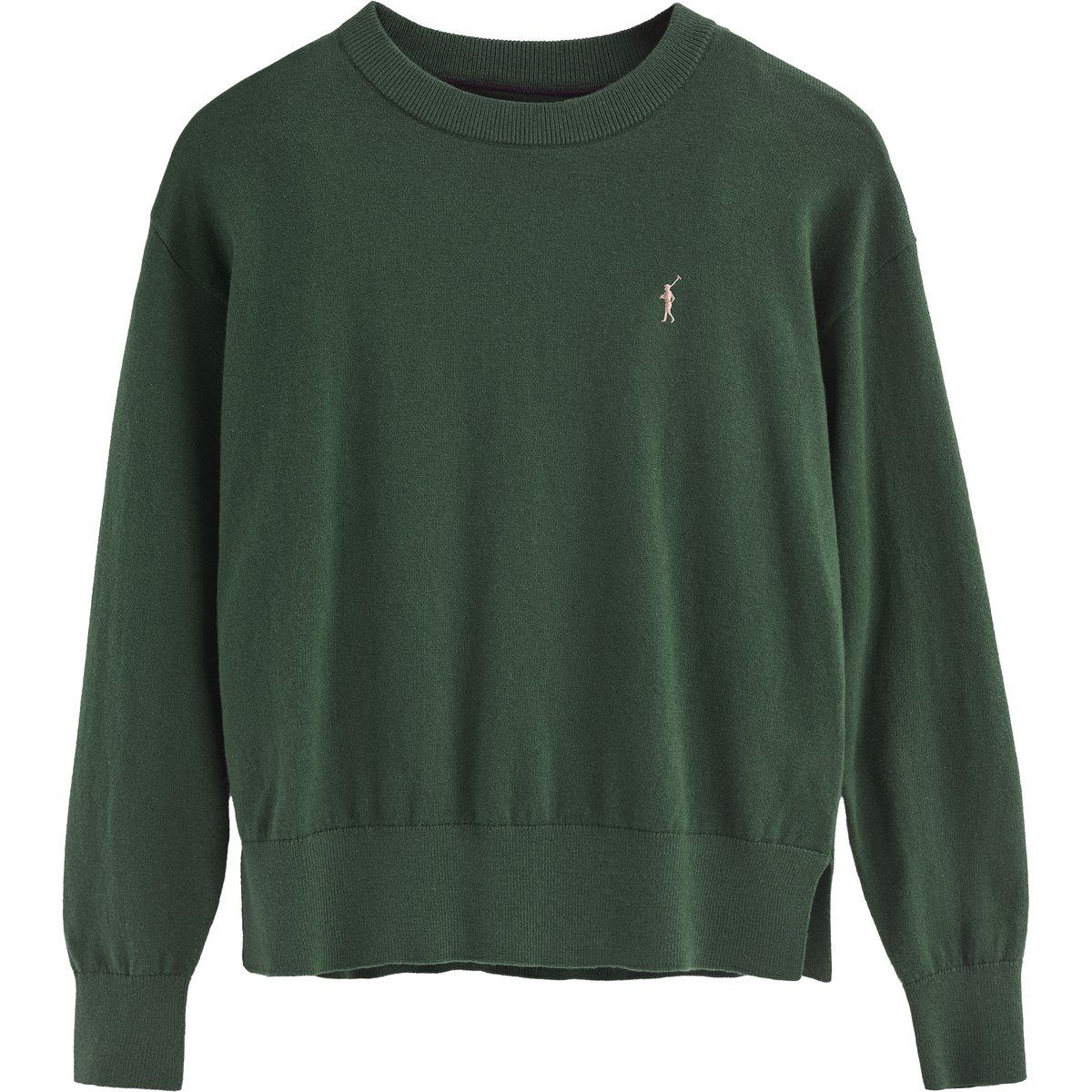 Wollmischung Pullover mit Rundhalsausschnitt