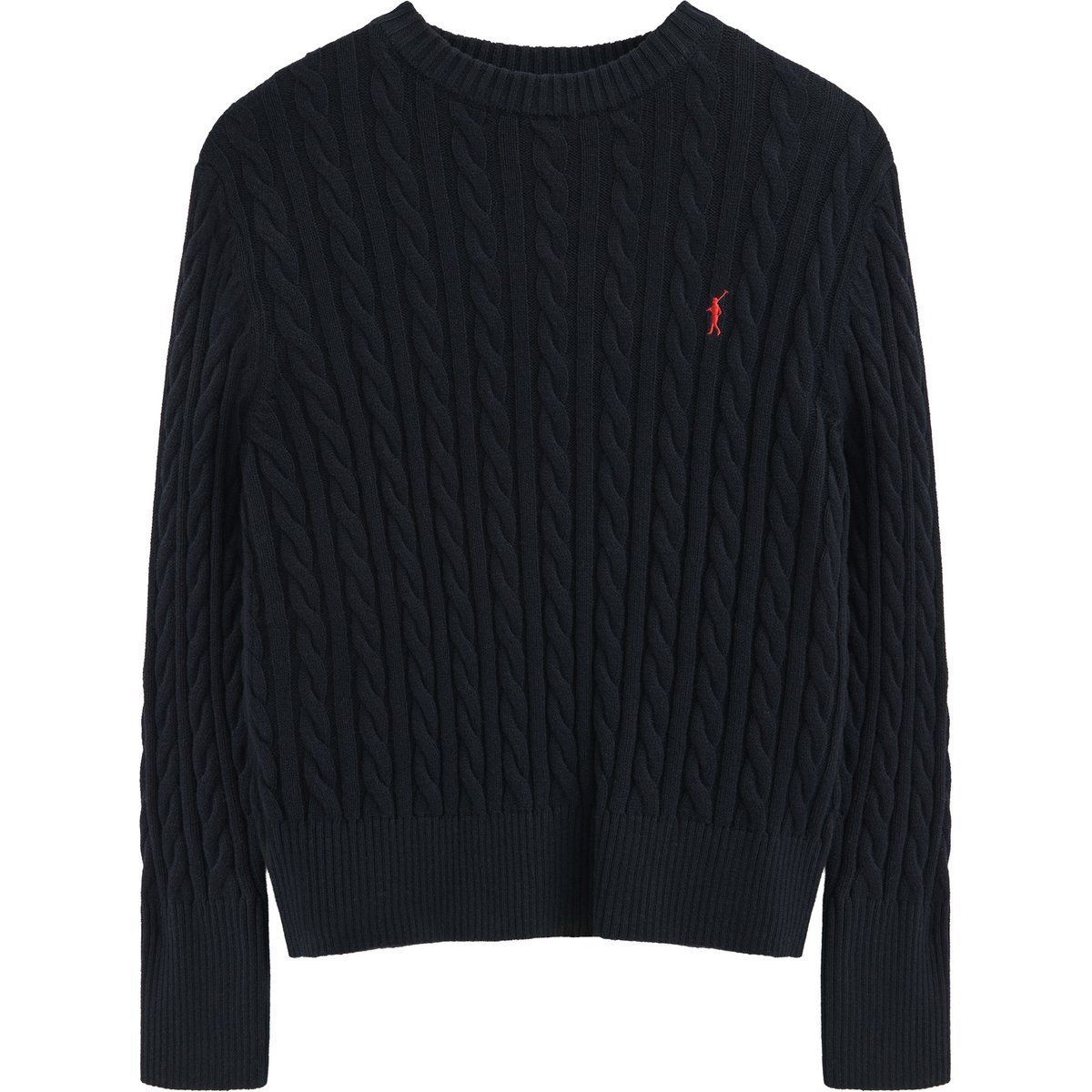 Zopfstrickpullover aus Wollmischung