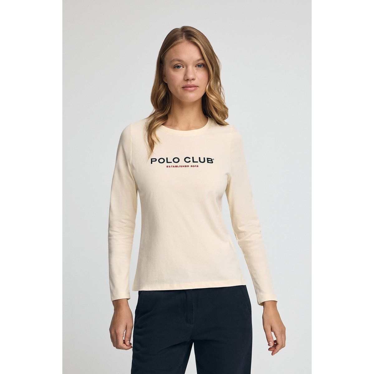 Langarm Logo Slim Fit T-Shirt