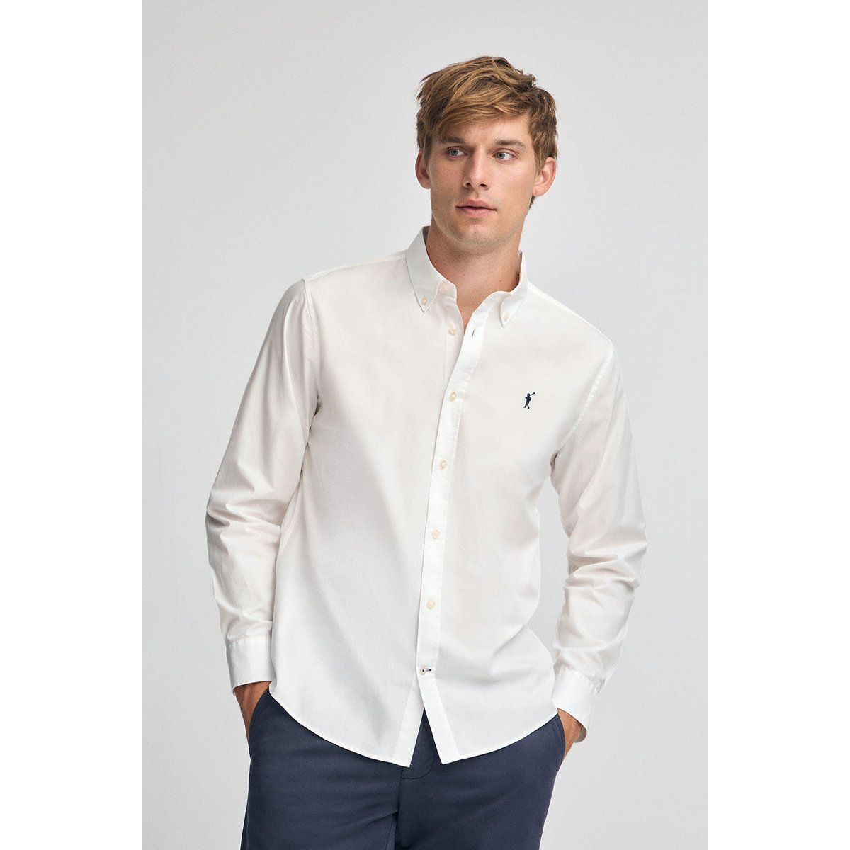 Regular Fit Popeline Button-Down Hemd