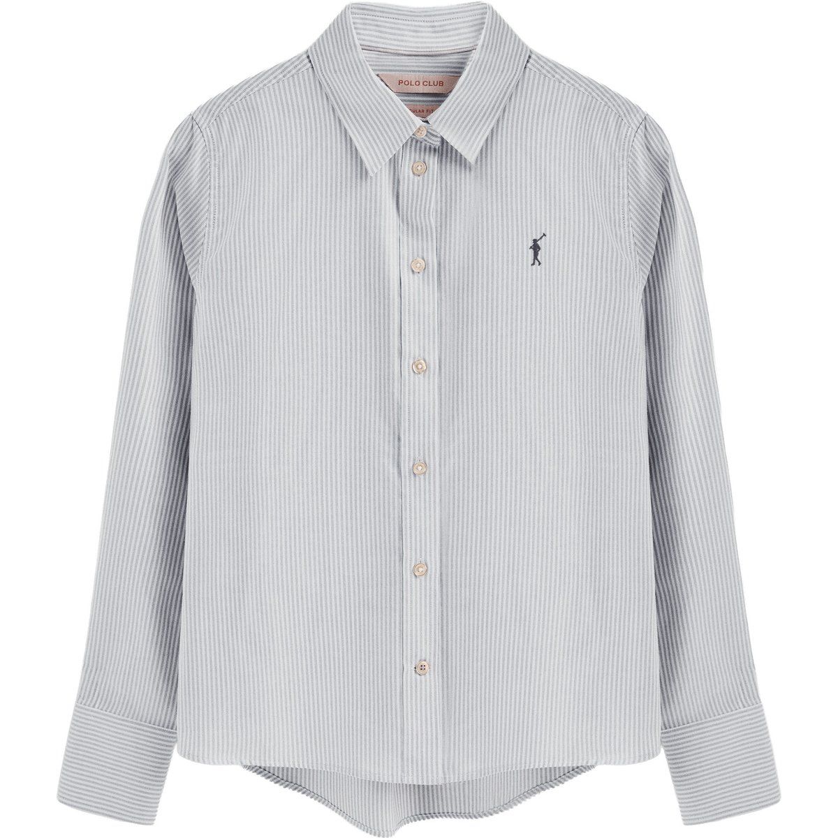 Gestreiftes Regular Fit Hemd mit Logo