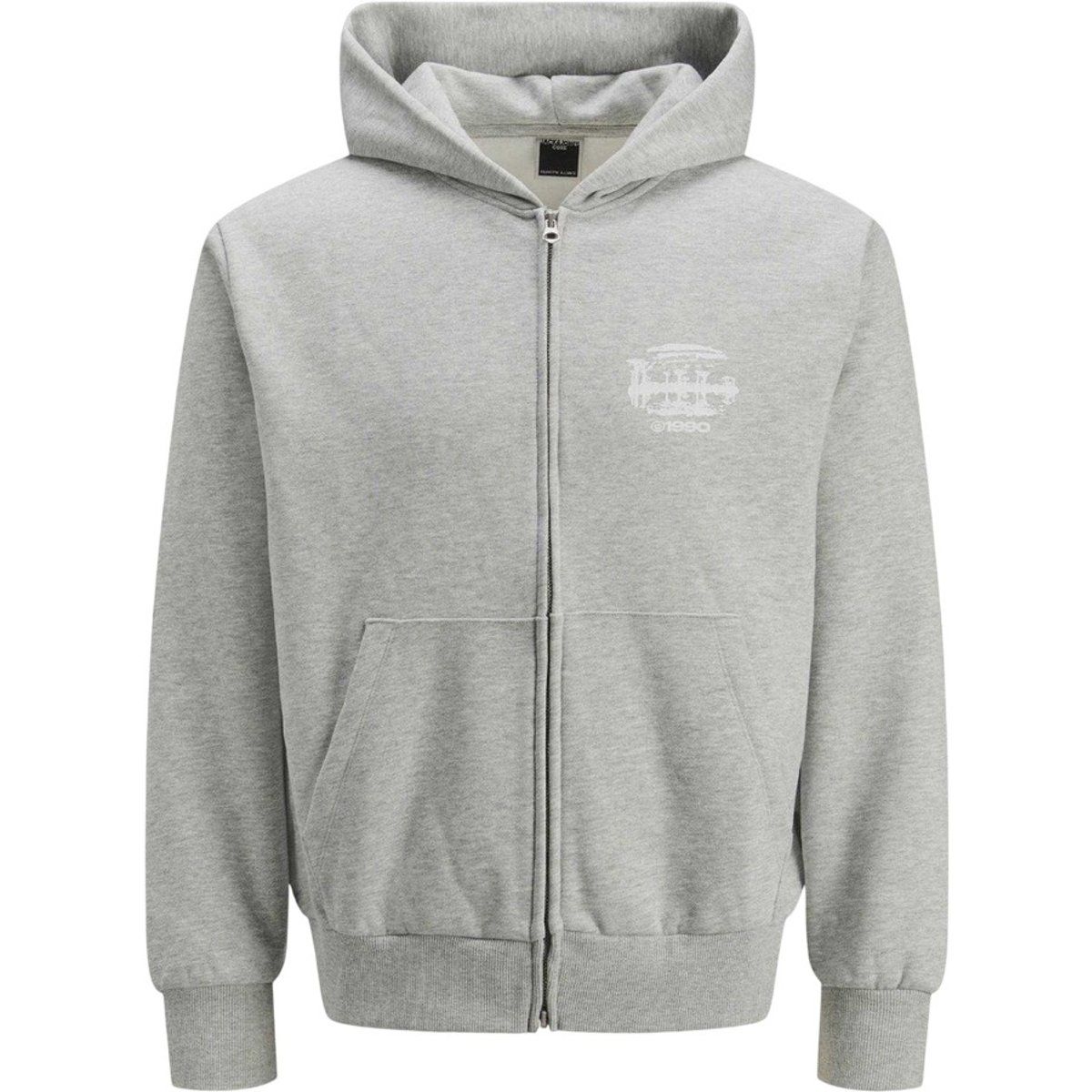 Herren Kapuzenpullover mit Grafikprint und Reißverschluss