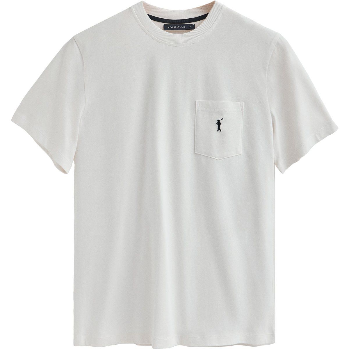 Klassisches Rundhals-T-Shirt mit Tasche
