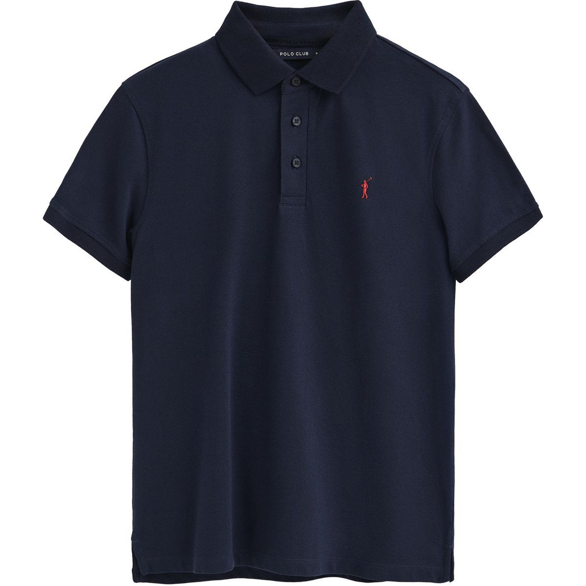 Marineblaues Slim-Fit Piqué-Poloshirt