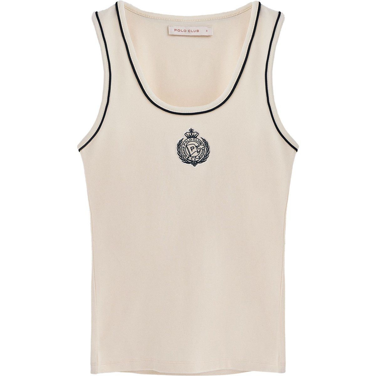 Figurbetontes Tanktop mit nautischem Wappen