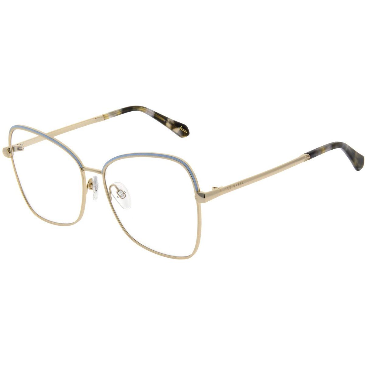 Eckige Metall Vollrand Brille