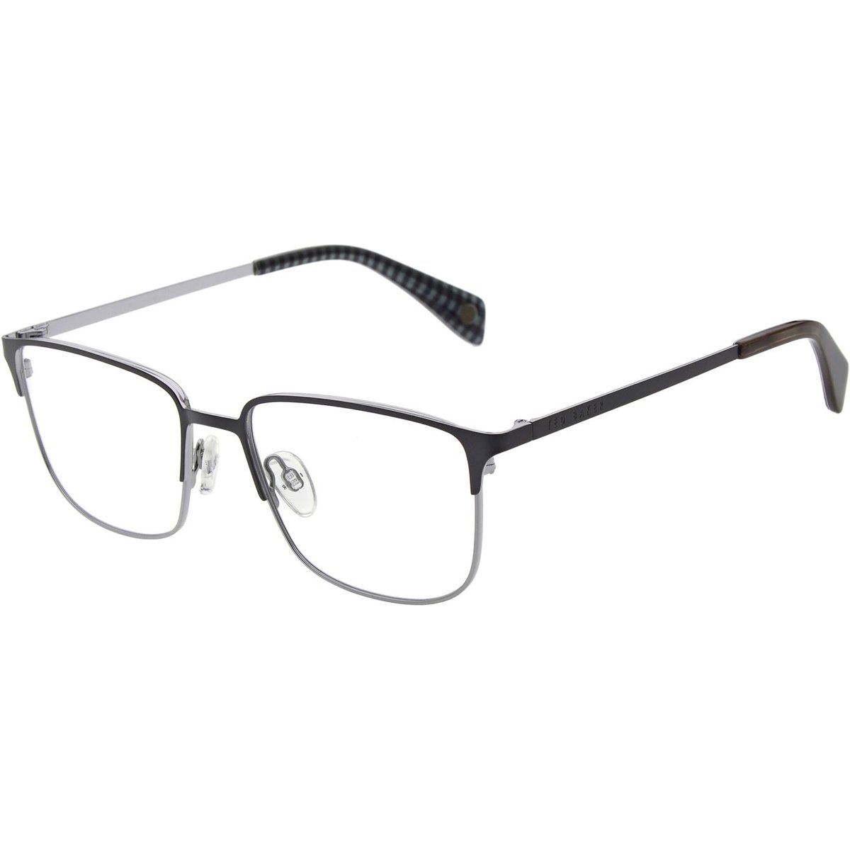 Rechteckige Metall Vollrand Brille