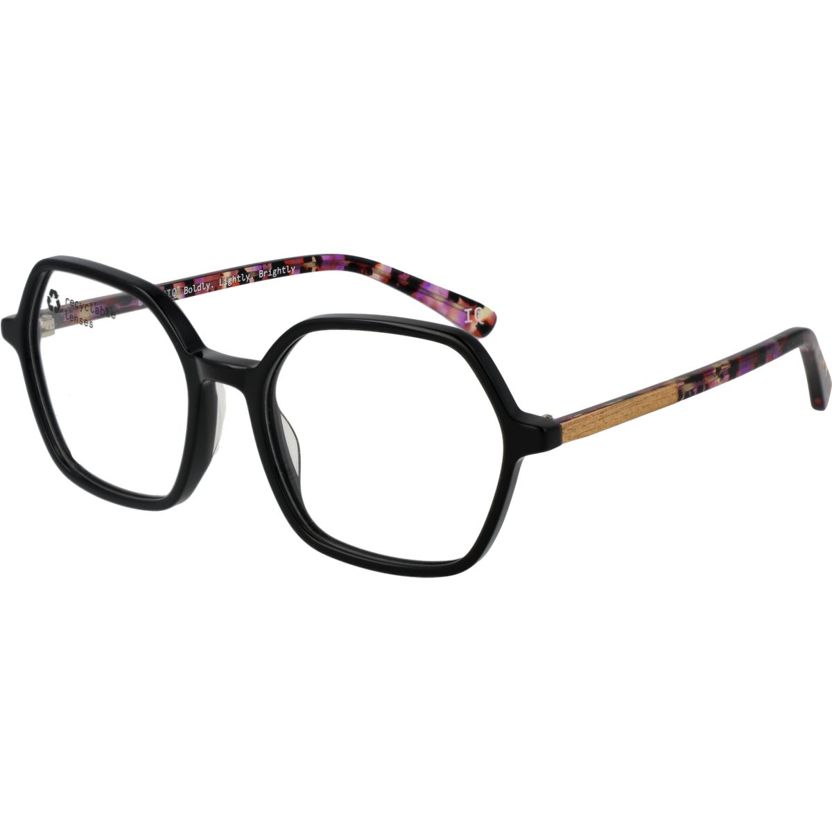 Geometrische schwarze Vollrandbrille