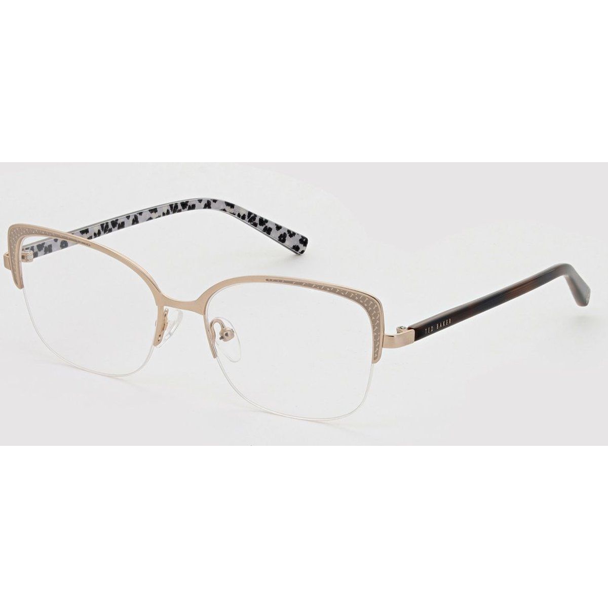 Elegante Trapez-Brillenfassung mit Halbrand