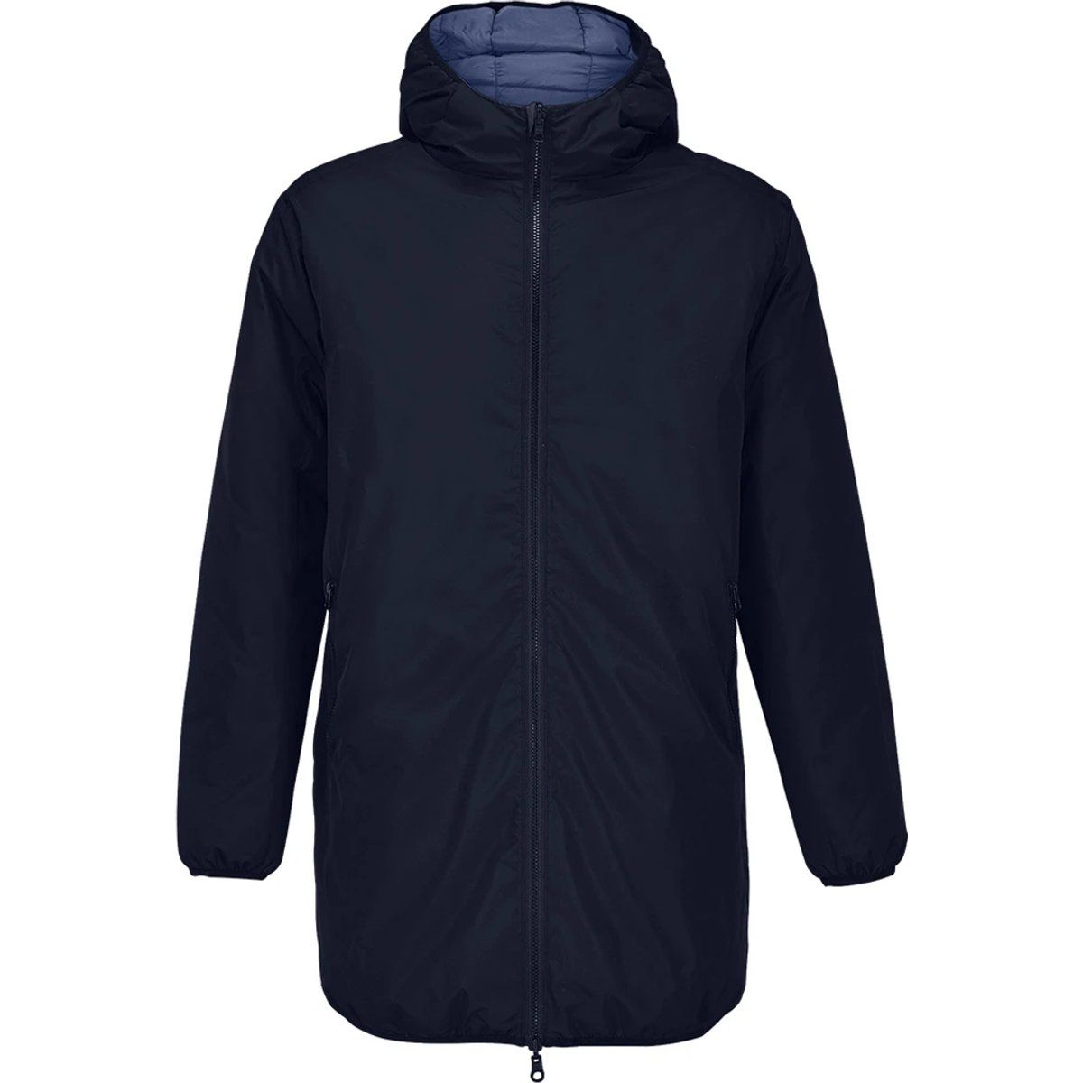 Wendbarer Unisex Parka mit Kapuze und Füllung