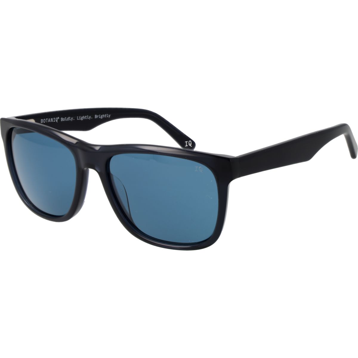 Rechteckige Sonnenbrille mit blauen Gläsern