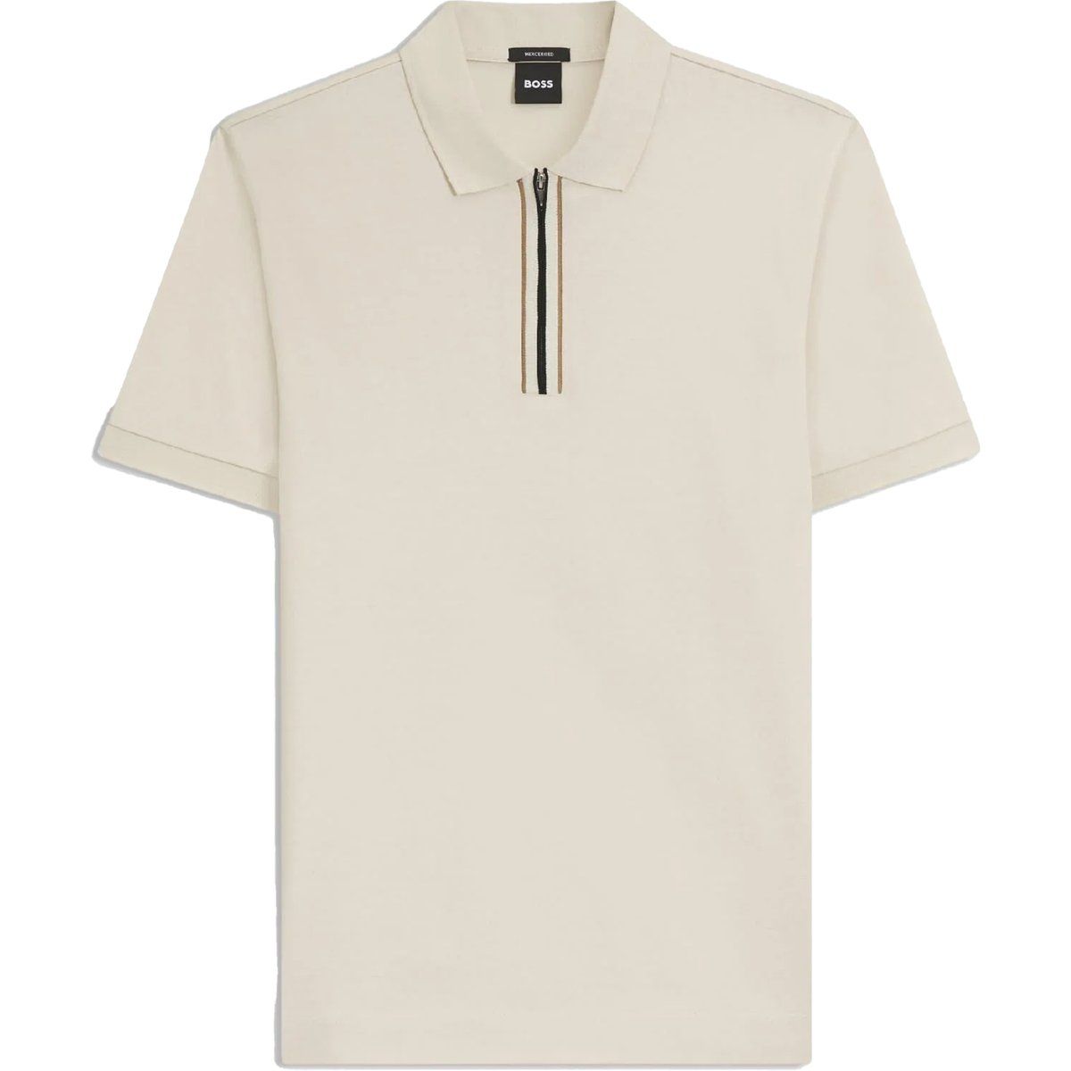 Herren Kurzarm Polo Shirt mit Reißverschluss
