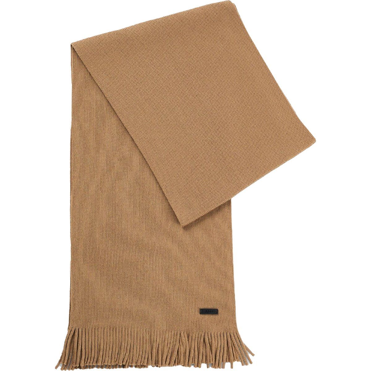 Uni Wollschal mit Fransen-Saum
