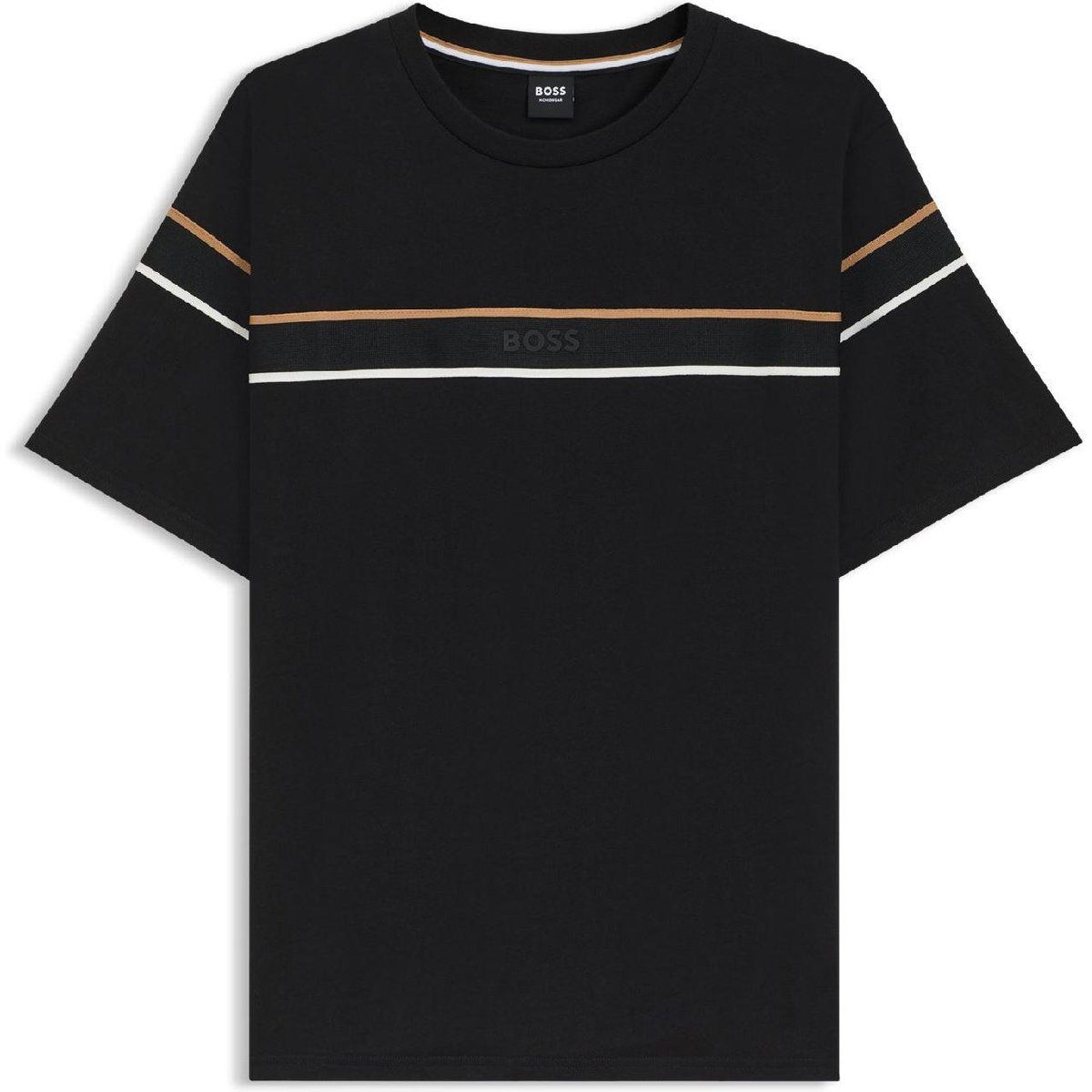 Gestreiftes T-Shirt mit Rundhalsausschnitt