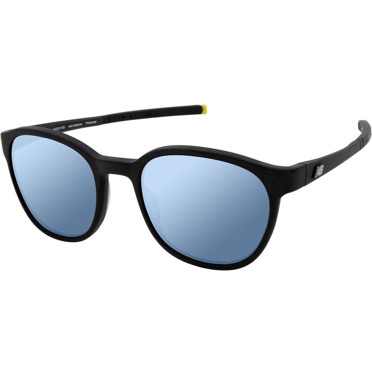Mattschwarze, runde, polarisierte Sonnenbrille