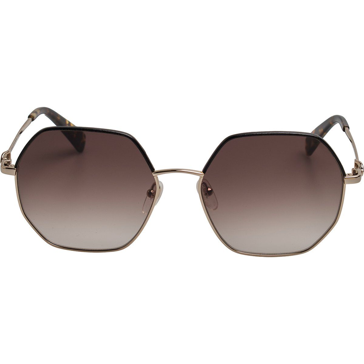 Sechseckige Sonnenbrille mit Metallrahmen