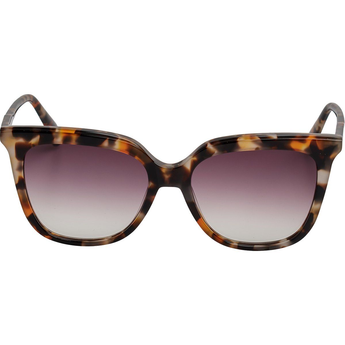 Quadratische Cat-Eye-Sonnenbrille mit Hornoptik