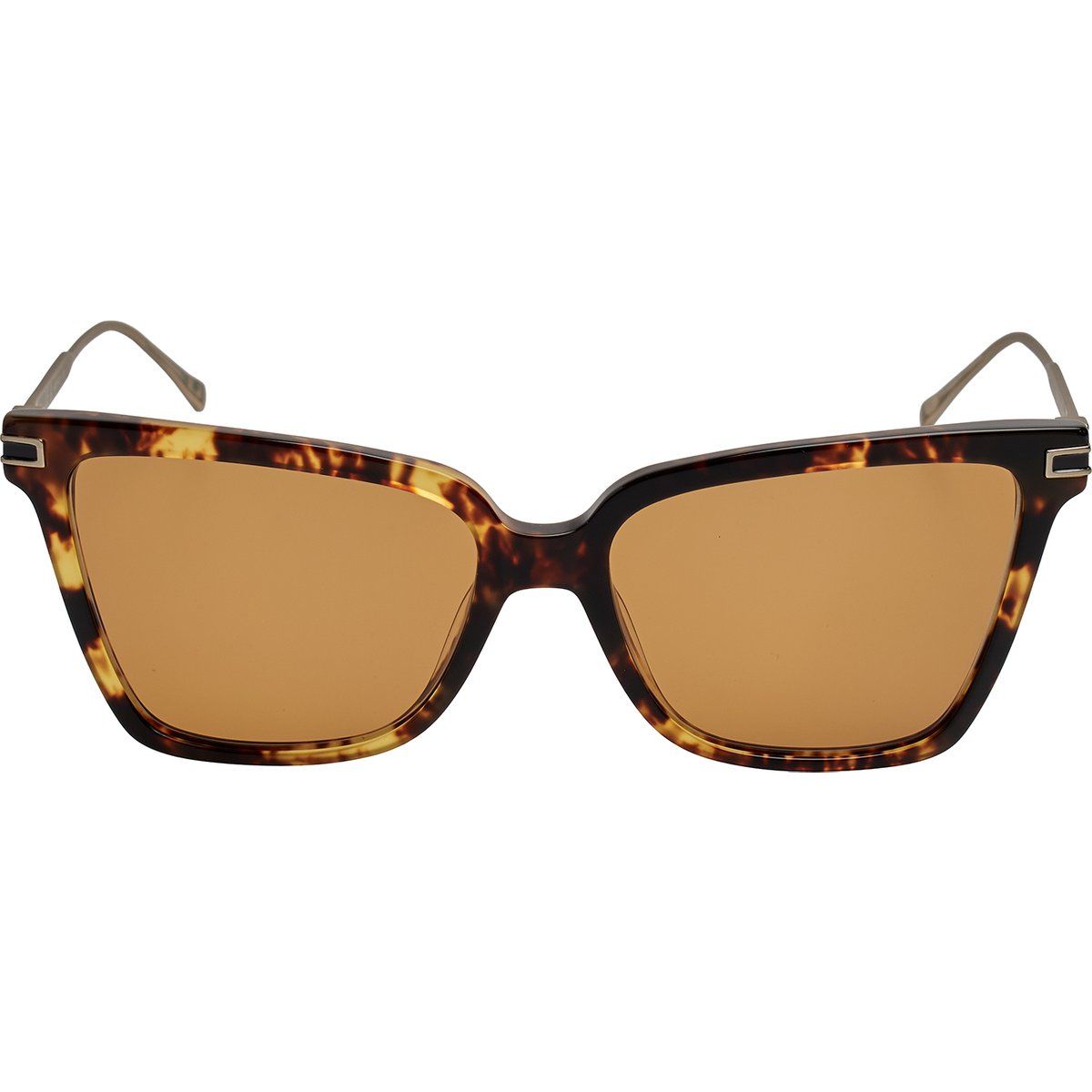 Quadratische Sonnenbrille mit Schildpatt-Rahmen