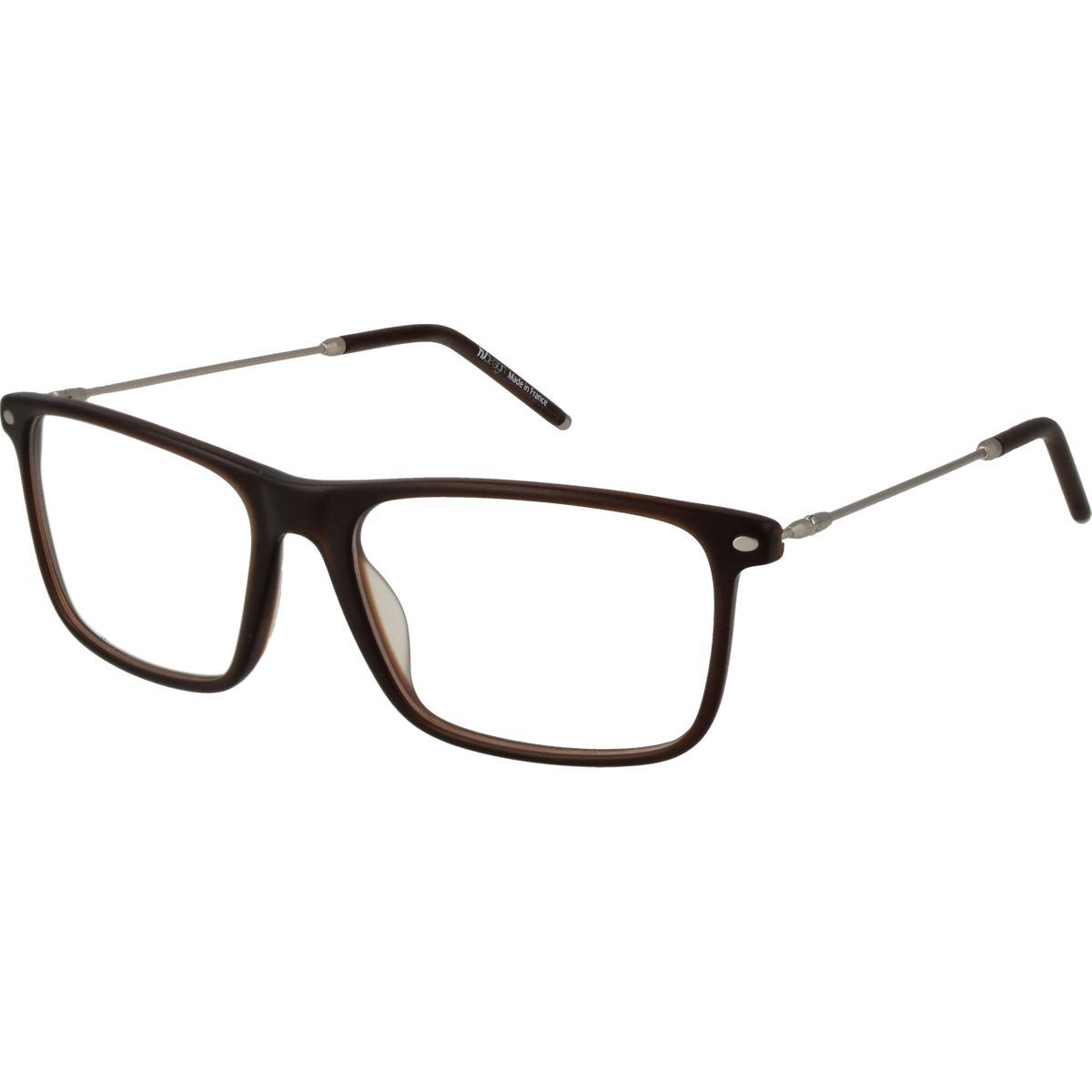 Rechteckige Vollrand-Brille in Braun