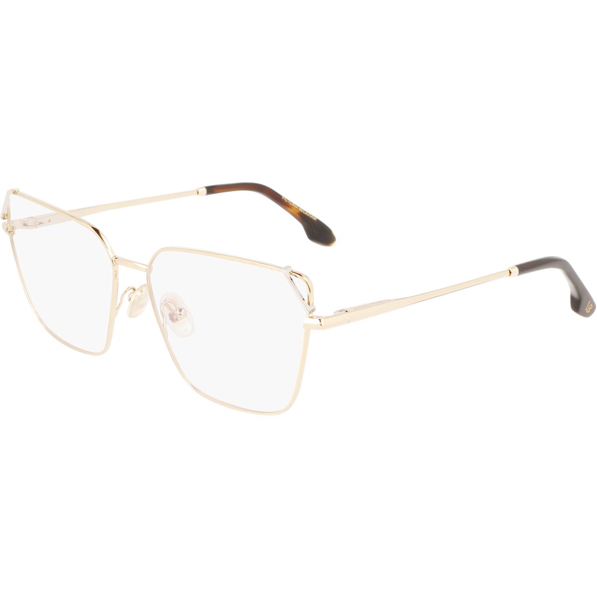 Geometrische goldene Metallrahmen Sonnenbrille