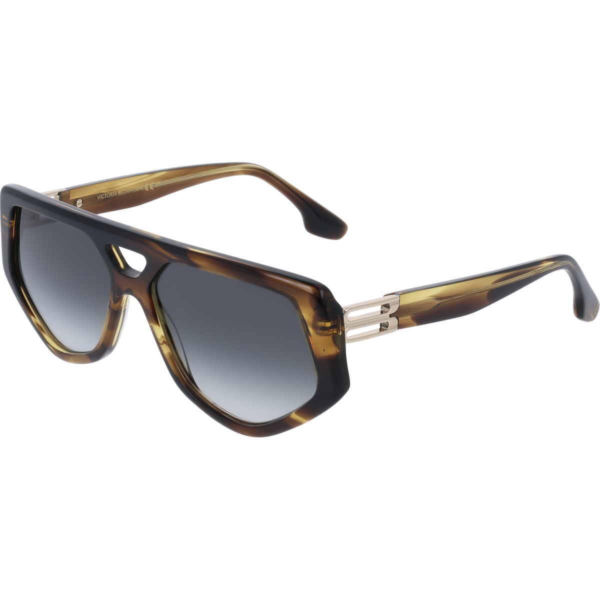 Markante Sonnenbrille mit geometrischem Rahmen