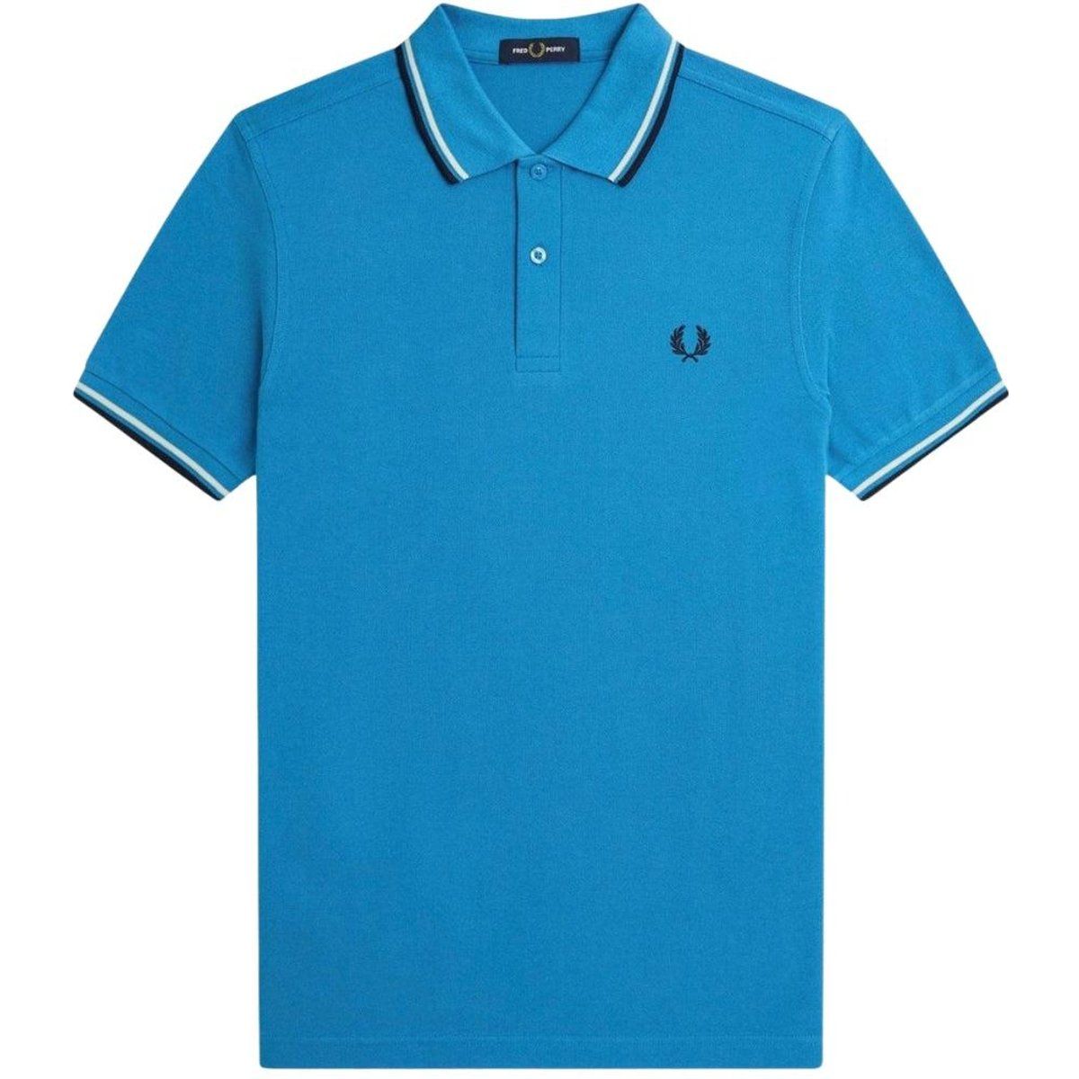 Fred Perry - Poloshirt für Herren (Weiß/Schwarz/Blau)