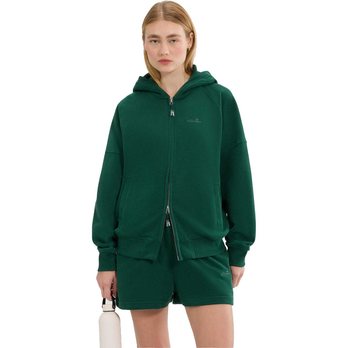 Ellesse - "Pianella" Hoodie mit durchgehendem Reißverschluss für Damen (Dunkelgrün)