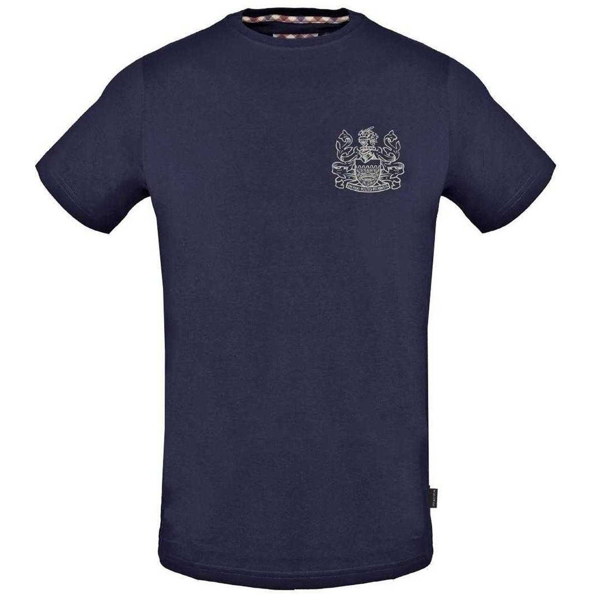 Aquascutum - "Aldis" T-Shirt für Herren, Logo (Dunkles Marineblau)