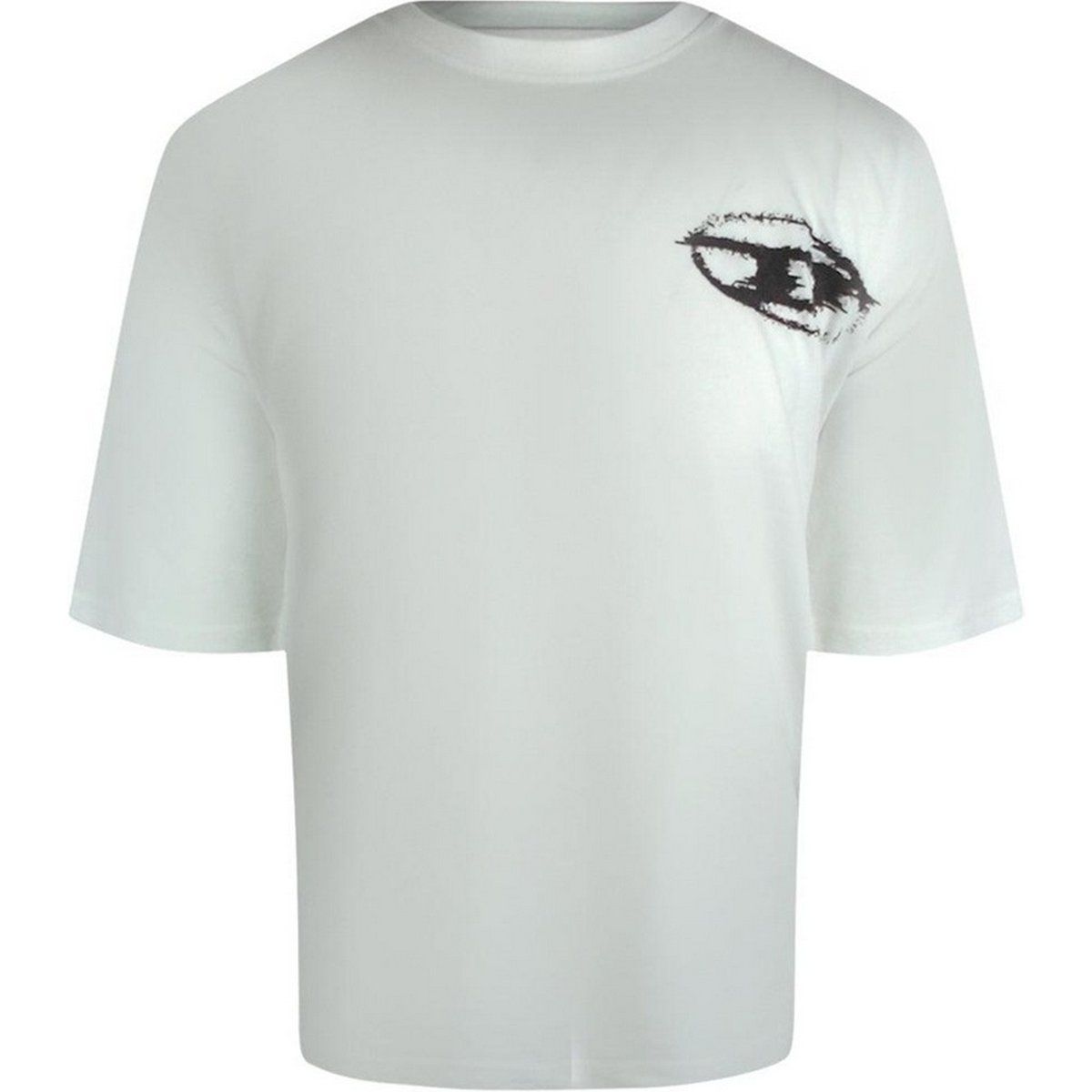 Kastiges Baumwoll-T-Shirt mit Grafikauge