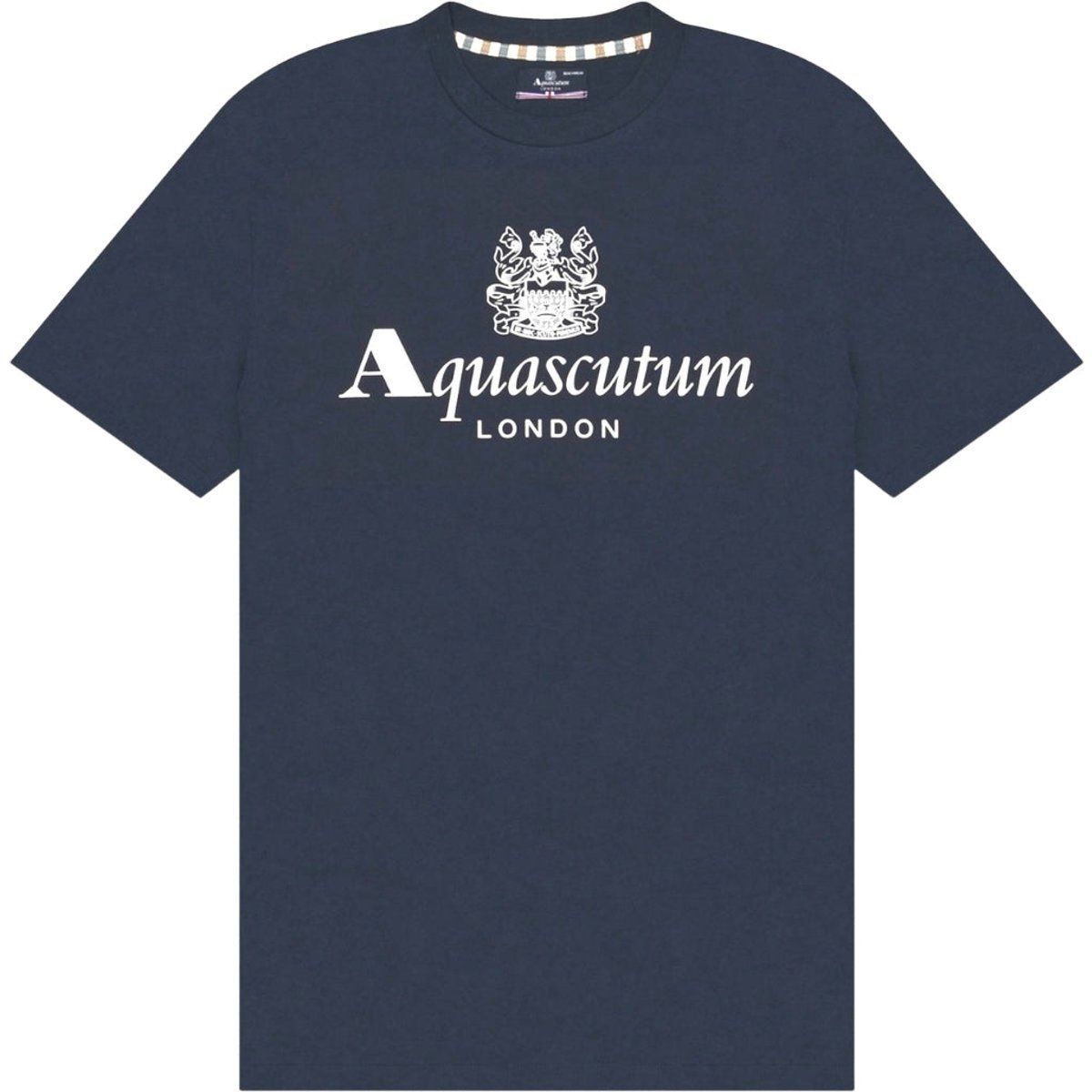 Herren Aquascutum Logo Baumwoll T-Shirt
