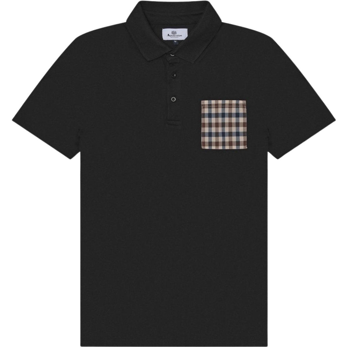 Poloshirt mit karierter Tasche