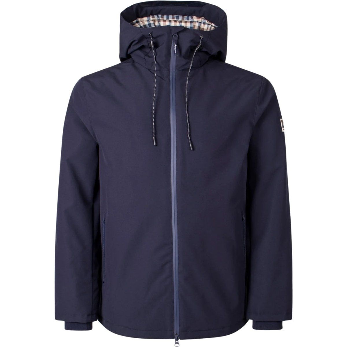 Marineblaue Kapuzen-Parkajacke, leicht