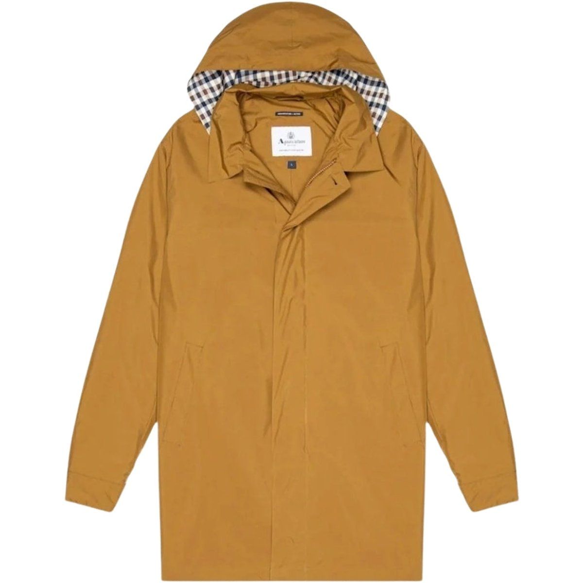 Packbare Trenchjacke mit Kapuze