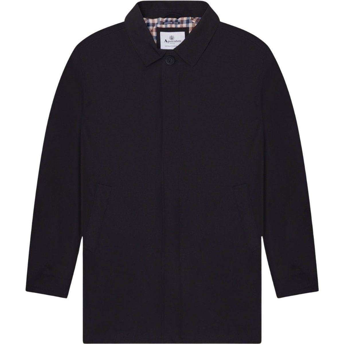 Klassischer schwarzer Herren Trenchcoat