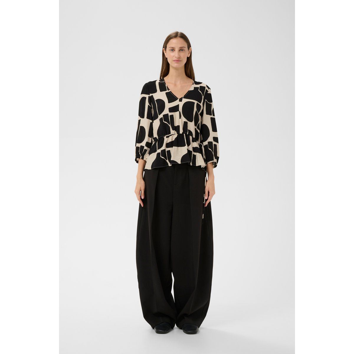 Langärmlige Bluse mit Grafikprint