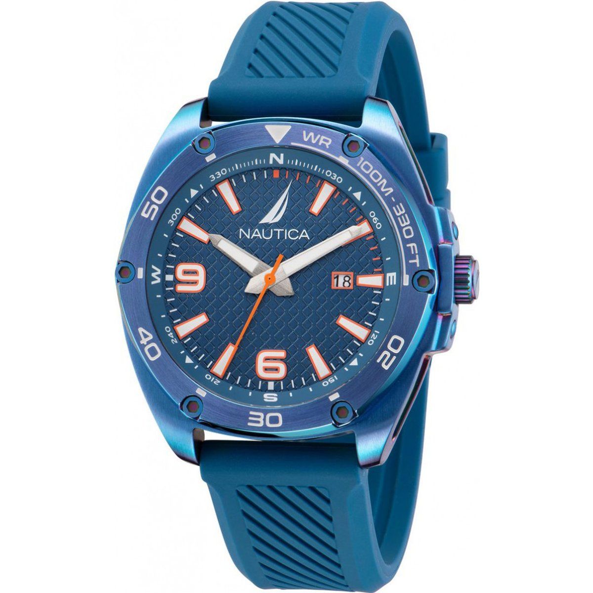 Herrenuhr aus blauem Edelstahl