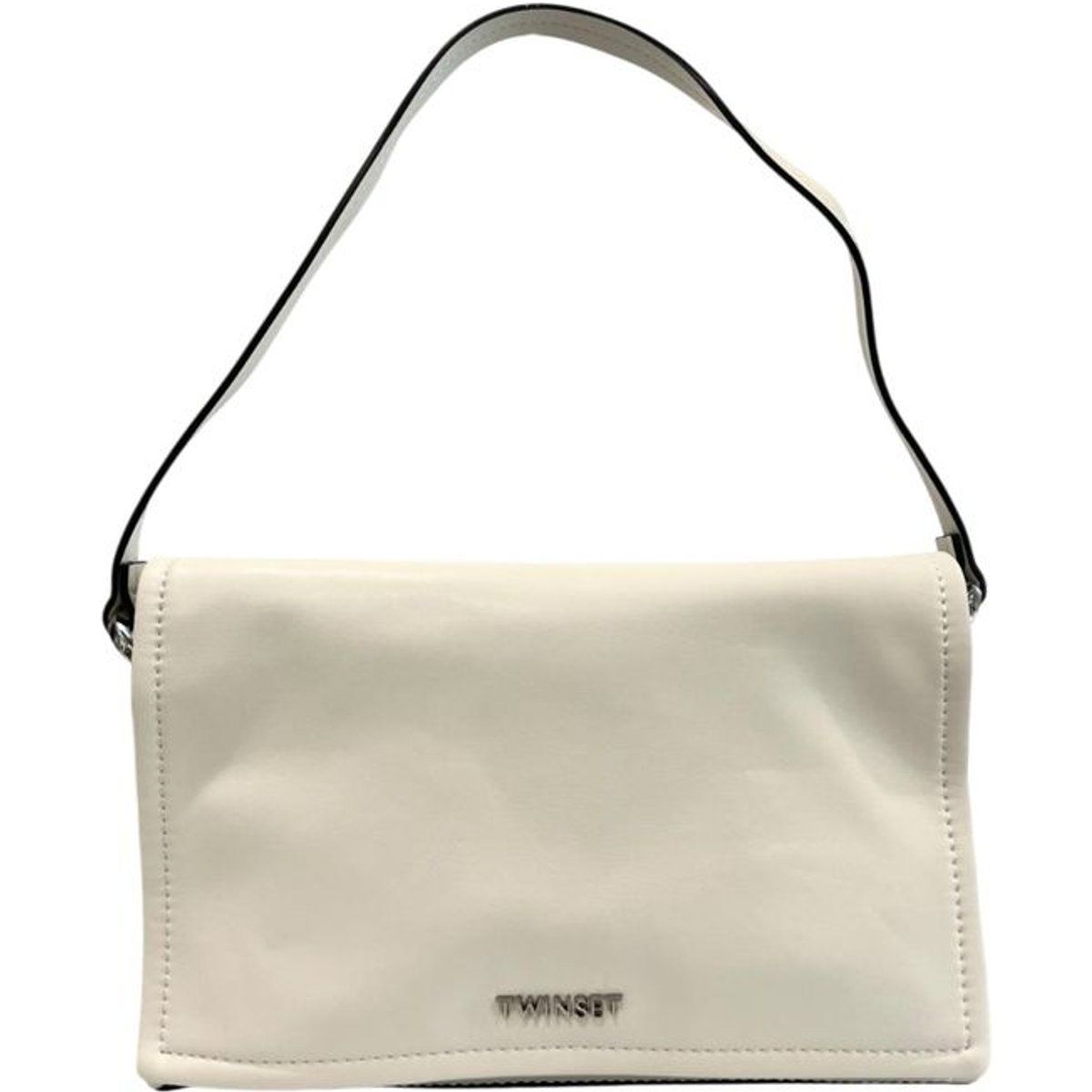 Elegante Schultertasche aus weißem PU-Leder