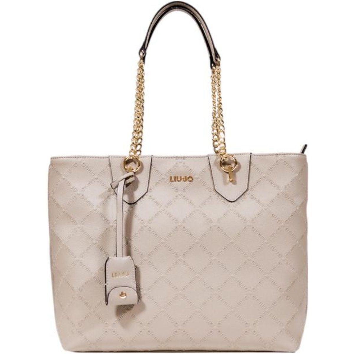 Elegante Gesteppte Tote Bag mit Kettenriemen