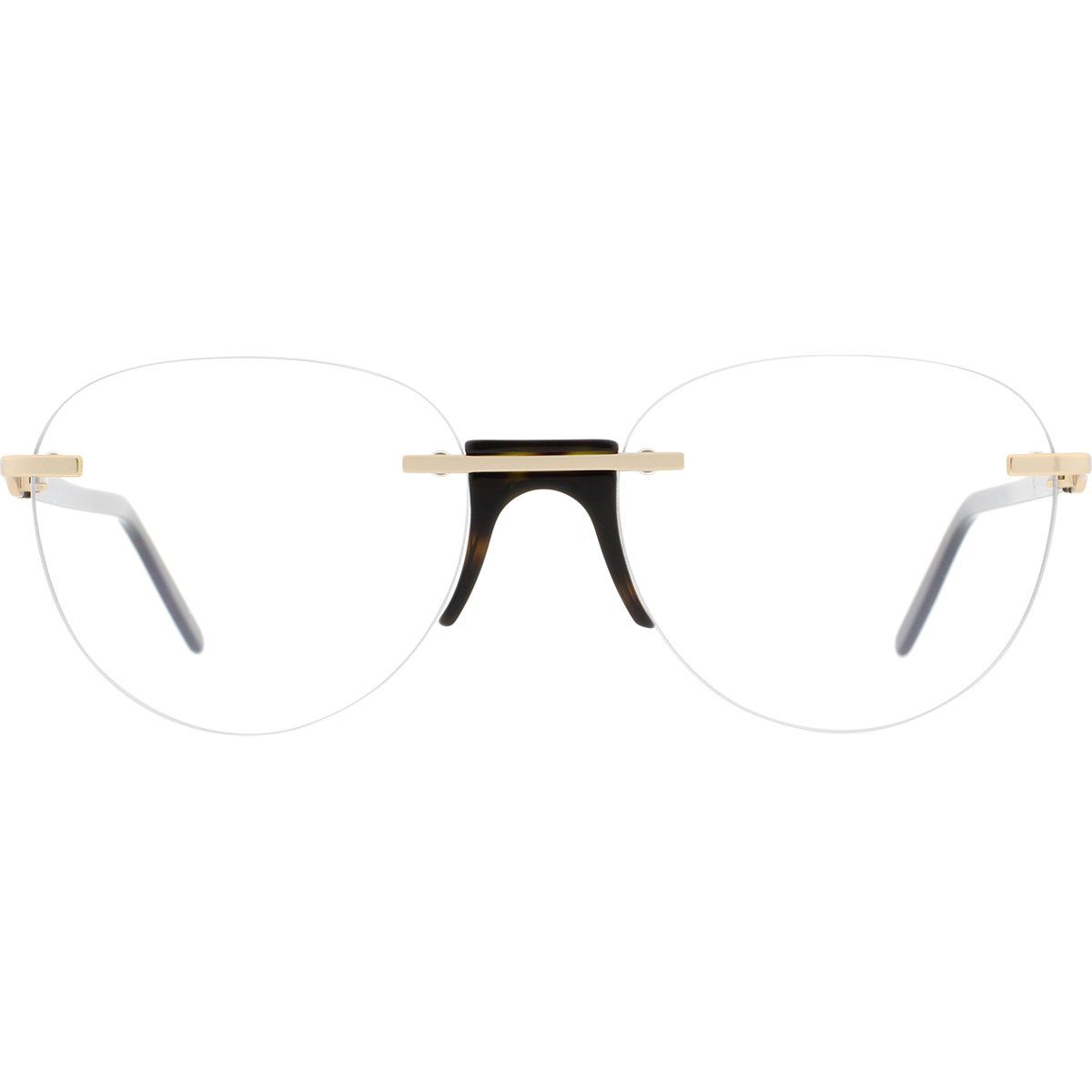Randlose runde Unisex-Brille