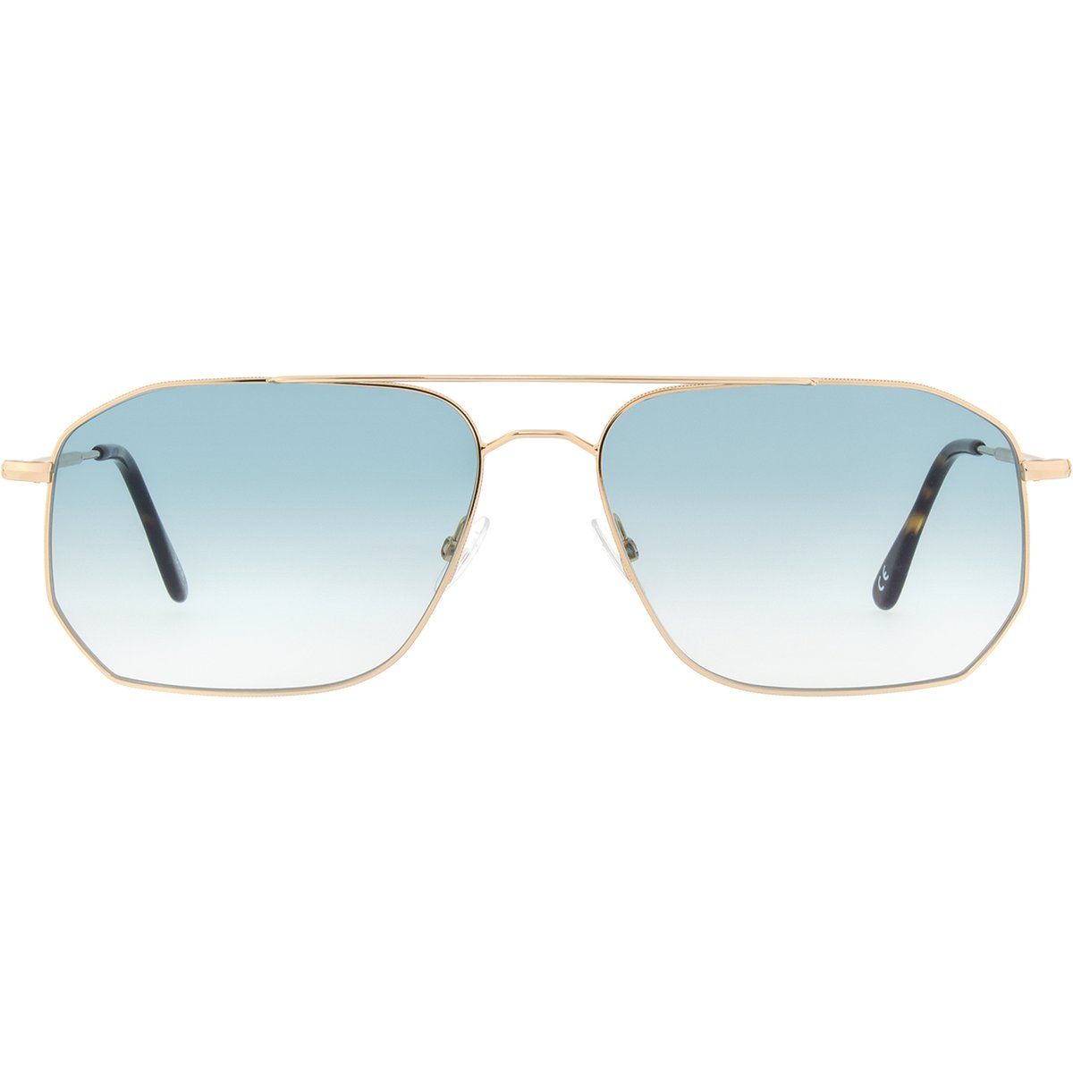 Geometrische Pilotenbrille mit blauem Farbverlauf