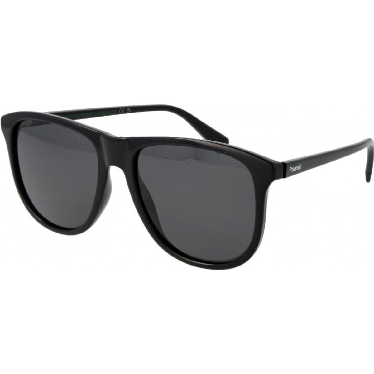 Essentielle schwarze, rechteckige Sonnenbrille