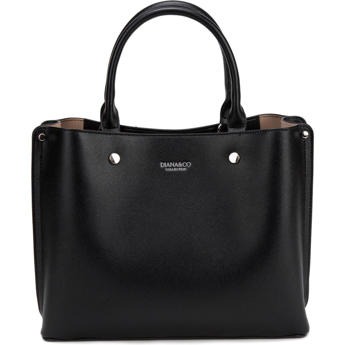 Strukturierte Satchel Handtasche aus veganem Leder