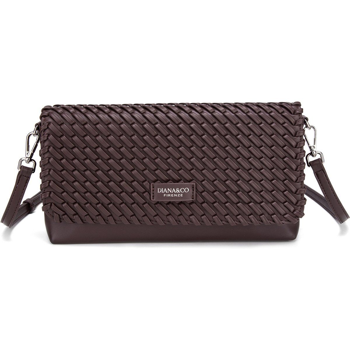 Gewebte Schultertasche aus veganem Leder