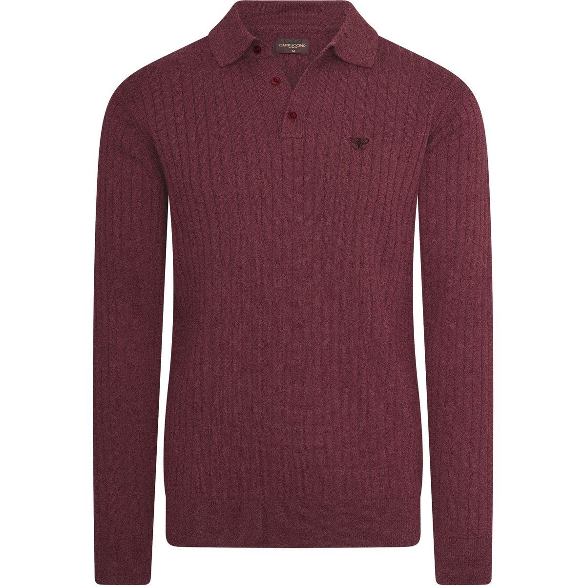 Herren Poloshirt aus geripptem Strick