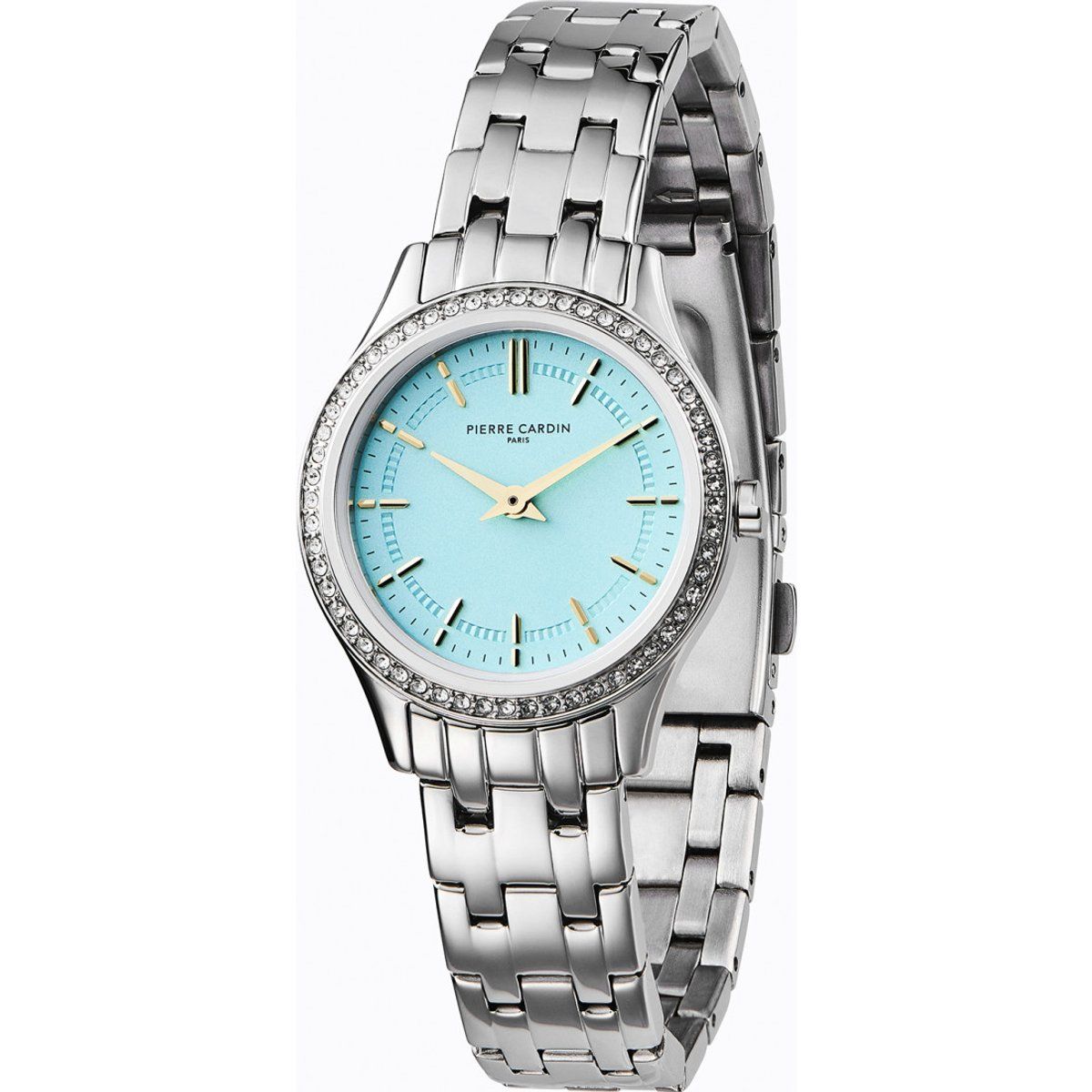 Elegante Damen Quarz Armbanduhr mit Kristallen
