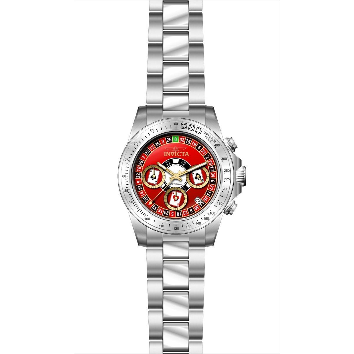 Invicta Speedway Rote Roulette Uhr