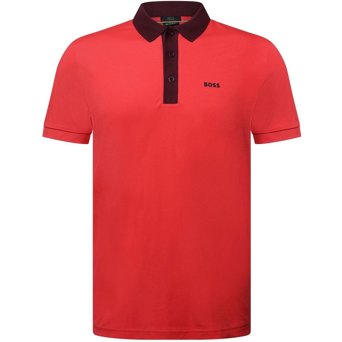 Schmal geschnittenes Poloshirt aus Baumwollmischung