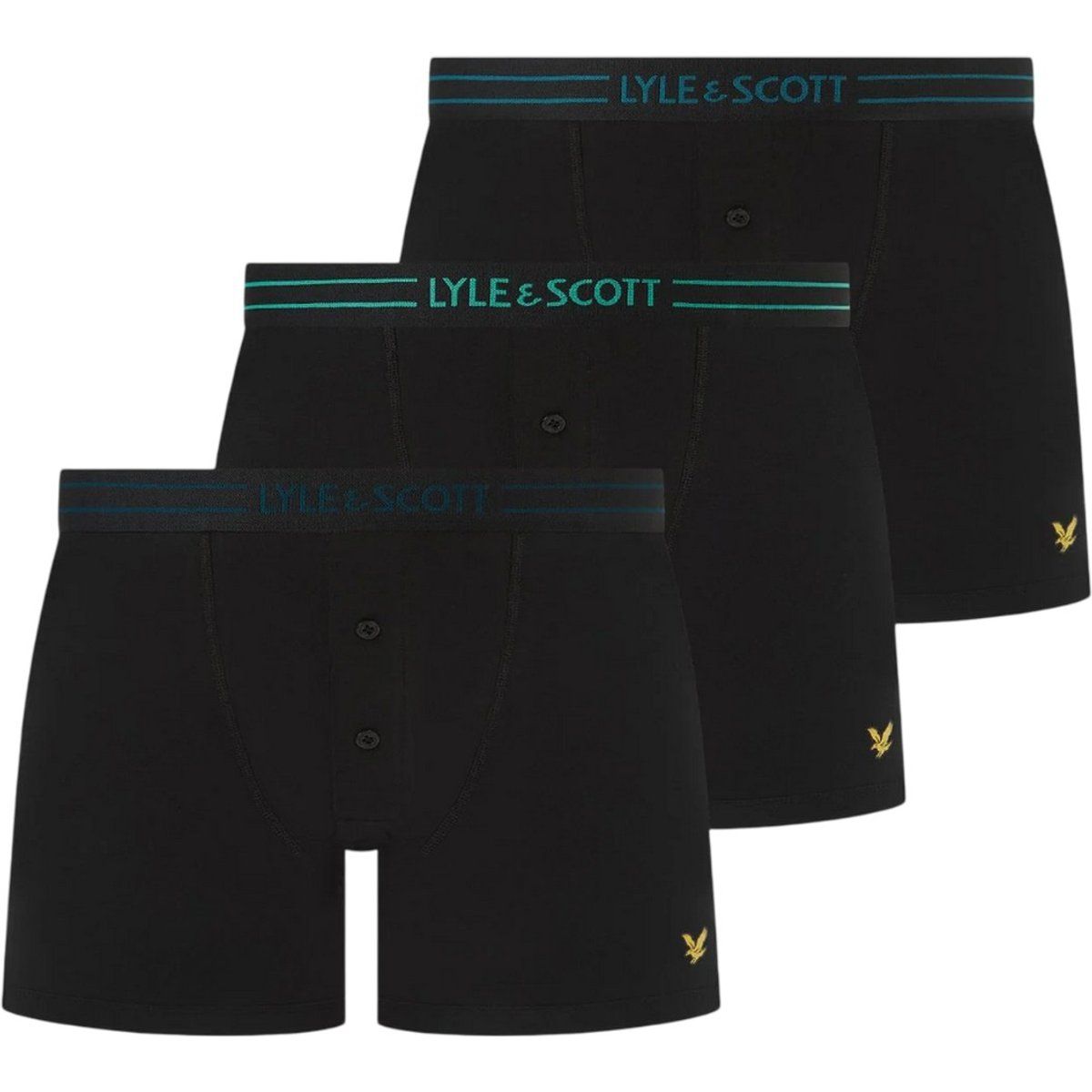 Herren Baumwoll-Boxershorts mit Knopfleiste
