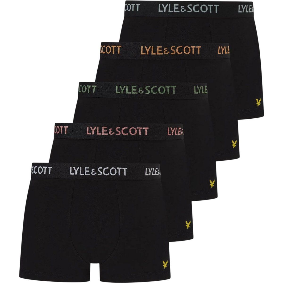 Herren Einfarbige Boxershorts 5er-Pack